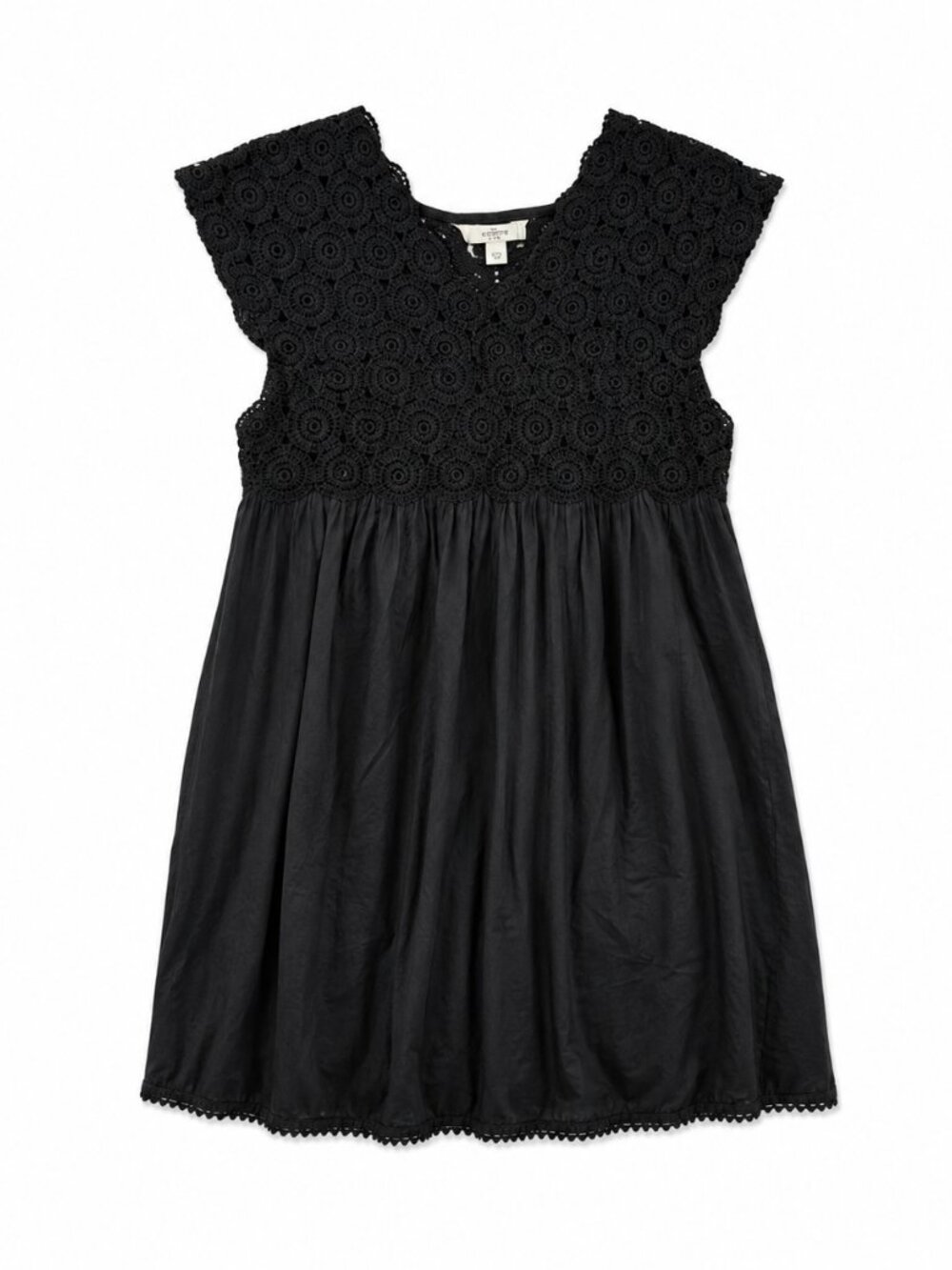 Liz Claiborne Black Crochet Top Dress, Size XL